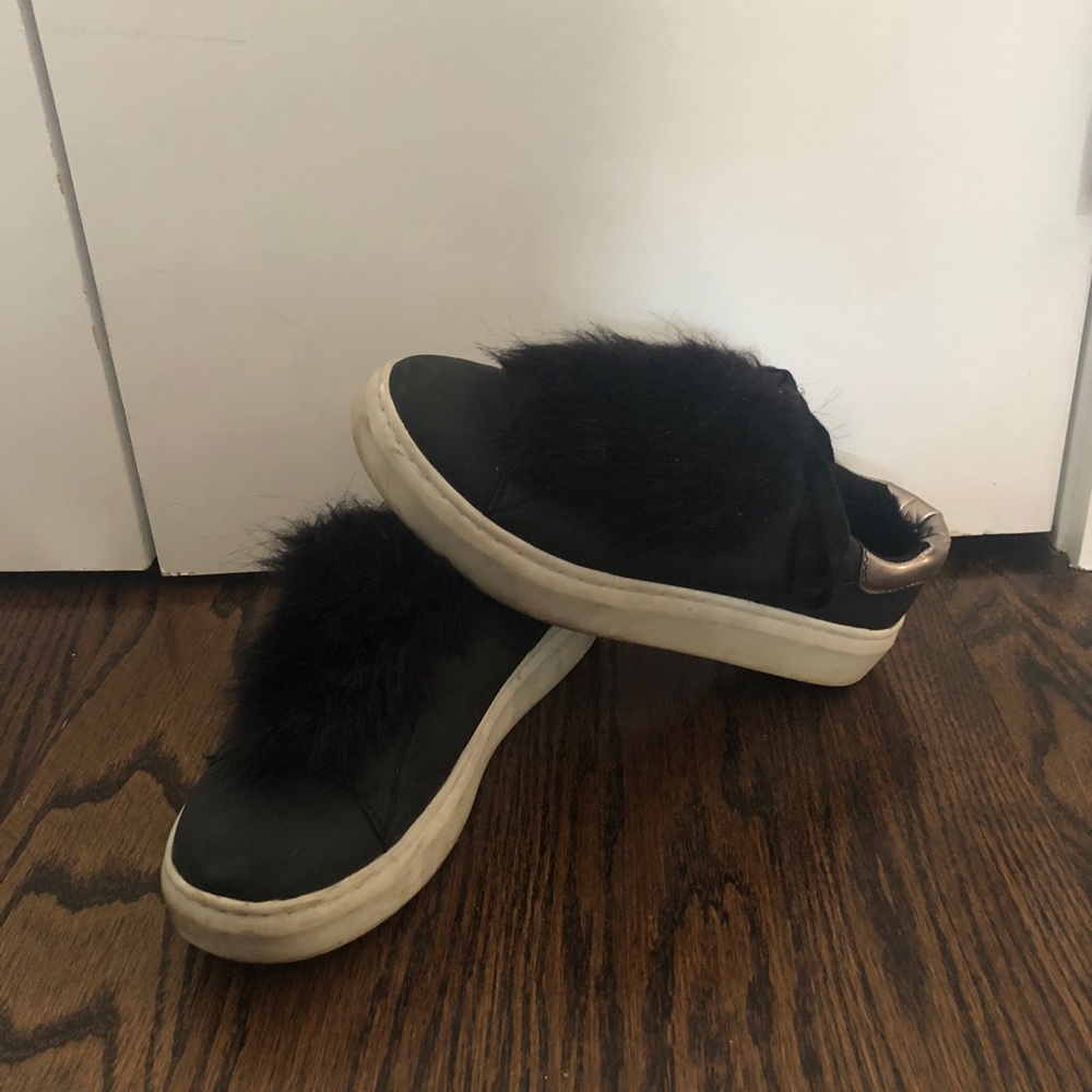 TOPSHOP FAUX FUR BUSINESS SNEAKERS